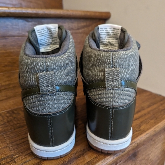 Nike Dunk Sky Hi Essential Green Sneakers Wedge Women's 7 - Picture 10 of 17